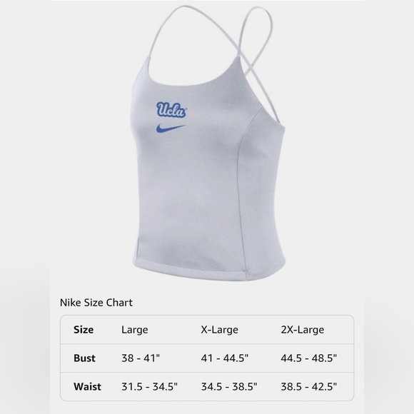 Nike Women's College Icon Clash Tieback Tank Top XL - Picture 3 of 3